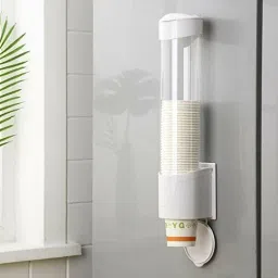 Paper Cup Dispenser Holder Wall Mounted Plastic Drinking Water Cup Dispenser!!! Plastic Glass Holder-image-55