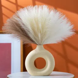 Pampas Grass For Decoration Beige, White, Brown Dried Sticks Artificial Flower-image-57