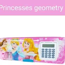 Frozen Calculator Cartoon Printed Art Plastic Pencil Box (Set of 1, Purple) Geometry Box-image-96