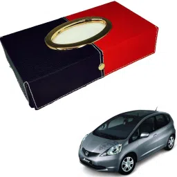 Chrom-Black-Red Tisue Box Leatherete-462 Vehicle Tissue Dispenser-image-90