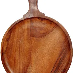 All About Wood Hand-Crafted Wooden Pizza & Snack Serving Plate/Tray/Dish Pizzelle Maker-11
