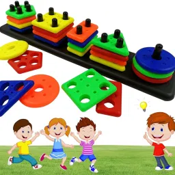 Geometric Shape Sorting & Stacking Toy For Toddlers Early Learning & Playing-27