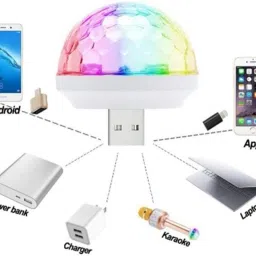 Snekar USB Operated Disco Projection Light Multicolor Disco Smart Bulb image 3
