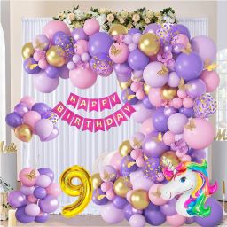 9th Year Birthday Party Decoration Multicolor Balloon Birthday celebration-14