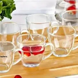 (Pack of 6) quare Shaped Crystal Clear Tea & Coffee Glass Cup Set of 6(150 ml) Glass Set Water/Juice Glass-image-16