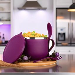 Stainless Steel Soup Bowl Airtight Noodle Bowl with Lid, Lunch Box for Pasta, Soup, Snacks-image-35