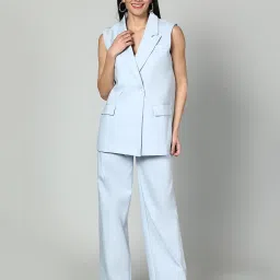 Women Blazer and Skirt Set Solid Suit-image-57