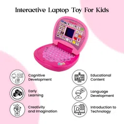 toyporium Battery Operated Educational Learning Laptop Toy with LED Display and Music 23 image 3