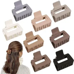 Matte Multi Design Hair Claw Clip Clutcher Accessories Combo For Women Hair Claw-image-27