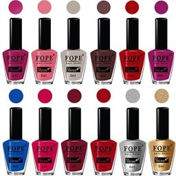 High Pigment Shine Like Stars Nail Polish Set 6ml each Awesome Nail Paint Colours - Red, Olive Green, Light Pink, Dark Nude, Brown, Wine, Magenta, Peach and Many More-image-6