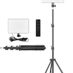 PICPRO LED Video Soft Light Panel, for Studio Photography | Video Recording |Conference Tripod Kit-1
