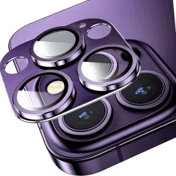 Tech Konnect Back Camera Lens Ring Guard Protector for Metal Alloy Camera Ring For iPhone 14 Pro/ 14 Pro Max Purple-picture-7