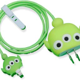 Augen Alien Cartoon 3D Protective Case for 20W iPhone USB-C Power Adapter Cute Data Cable Protector-image-70