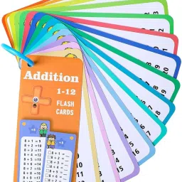 Addition Flash Cards 1-12 Math Flashcards Educational Math Table Cards-28