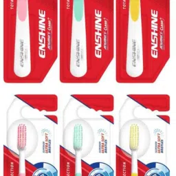 ENSHINE Set of 6 Advance Clean Plus Toothbrush with Ultra Soft Bristles Ultra Soft Toothbrush-19