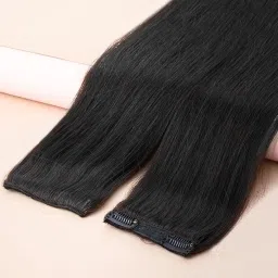 Human Clip in Side Patch For Women-Natural Black 10 Inches Extension Hair Extension-image-55