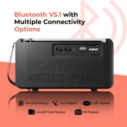 PTron Musicbot Groove with 10W Pristine Sound, 6Hrs Playtime, Portable, TWS Feature 10 W Bluetooth Speaker image 5