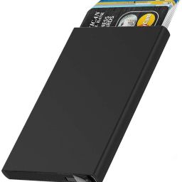 Men & Women Black Aluminium RFID Card Holder-image-24