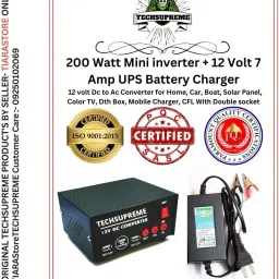 Low Price 200 Watt 12v dc to ac inverter & 12V 7 Amp UPS Battery Charger A8 Square Wave Inverter-picture-11