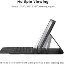 Proelite Realme Pad 2 11.5 inch TouchPad Magnetic Detachable Built-in 7-Colors Backlit Bluetooth Standard Tablet Keyboard Compatible with Desktop, Laptop, Mac White Printed,BacklitTouchpadKeyboardRealmePad2Purple1 image 5