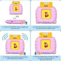 Toys Kids Mini Laptop English Learner Study Game & Card-14