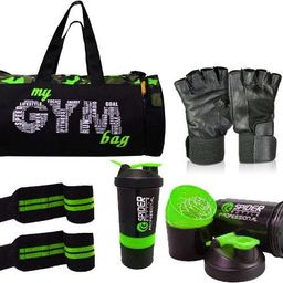 l'avenir FITNESS MY GYM BAG (CAMOUFLAGE PATTERN) + GYM Shaker + Wrist Wrap + GLOVES Fitness Accessory Kit Kit-picture-6