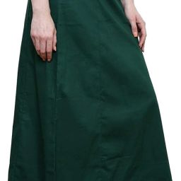 Maa sharda garments Dark Green Cotton Petticoat for Women saree free size Cotton Blend Petticoat-image-60