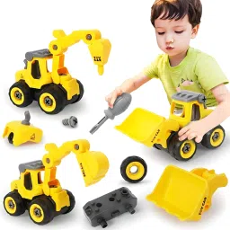 Take Apart JCB Toys DIY Construction Engineering Kids STEM Toys with Screwdriver-37