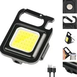 COB Small Flashlight, 500 Lumens Bright, Rechargeable Battery LED Front Light-14