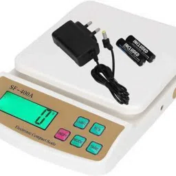 INDICUL Electronic Digital 1Gram-10 Kg Weight Scale Lcd Kitchen Weight Scale Machine Measure for measuring fruits,shop,Food,Vegetable,vajan,offer,kata,weight machine Weighing Scale for grocery,kata,taraju,shop,computer kata,tarazu,jewellery,sabzi, Weighing scale (White) (adaptor included) Weighing Scale Weighing Scale-1