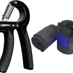 Sports Fitness combo of Adjustable Hand Grip& Wrist Band Gym Hand (Pack of 2) Hand Grip/Fitness Grip-image-7