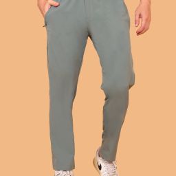 Men Solid Green Track Pants-image-49
