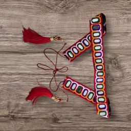 Women Party, Formal Multicolor Fabric Belt-image-67