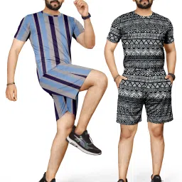 Men Night Suit Set Multicolor Printed-image-40