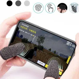 growing fashion Conductive Trigger Mobile Controller Gamepad with Finger for PUBG Combo Pack Finger Sleeve image 5