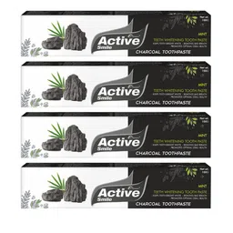 Dr. Morepen Set of 4 Active Smile Charcoal Toothpaste For Teeth Whitening - 100g Each-19