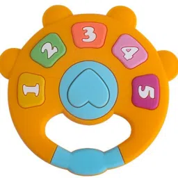 Teethers for Babies BPA Free Silicone Soft Baby Toys Number Shaped Baby Gum Molar Chew Toy Releive Long Tooth Pain Toodle Teething Pacifier BT2043B (6 - 12 Months, Orange) Teether-23