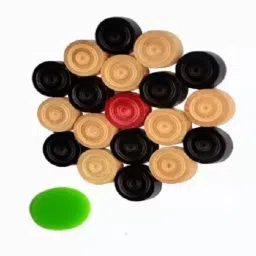 purviox 26 Inch Carrom Board With Wooden Coins (Beige) 66.04 cm Carrom Board image 4