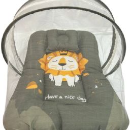 Cotton Kids Washable Mosquito Net Baby Bedding set with Pillow (0-8 M) Mosquito Net-image-1