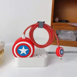 Baazmo Compatible for iPhone Charger Cover for 18-20W Full Protection CAPTAIN AMERICA Cable Protector-image-39
