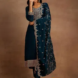 nari dream Women Viscose Rayon Kurti Pant Dupatta Set-picture-3