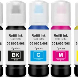 HV Cartridges 003 Refill Ink for Epson L3110,L3115,L3116,L3150,L1110,L3151,L3152,L3156 Printer Black + Tri Color Combo Pack Ink Bottle-image-25