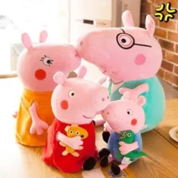 Peppa Pig Family Combo Plush Set Four, Soft Stuffed Toys for Kids - 25 cm-image-40