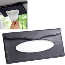 Black Car Tissue Holder Rectangle Leatherite/Include Tissue/Save Space-001 Vehicle Tissue Dispenser-picture-24