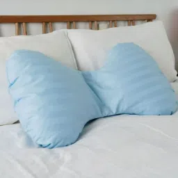 Soft Cozy Breathable Butterfly Blue Sleeping Bed Pillow Microfibre, Polyester Fibre, Ball Fibre Stripes Pregnancy Pillow Pack of 1-image-30