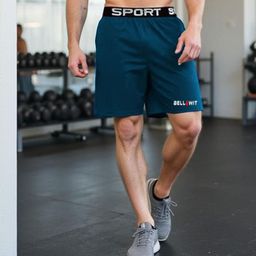 bellwit Solid Men Blue Sports Shorts-picture-20