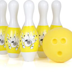 6 pins 1 Ball Bowling Game Set for Kids Toy Sports Bowling Set Bowling Yellow Bowling Ball Sports Bowling Set Sports Bowling Set-80