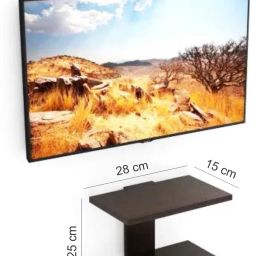 Wooden Wall Mount TV Set Up Box Stand Wall Shelves WOODEN Wooden Wall Shelf-image-51