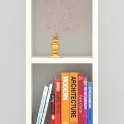 Royal Free Standing Wall Mounted Bookcase Book Shelf Display Rack White Engineered Wood Open Book Shelf-44