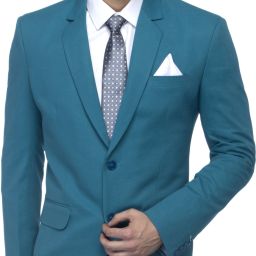 Men Solid Single Breasted Party Blazer-image-57